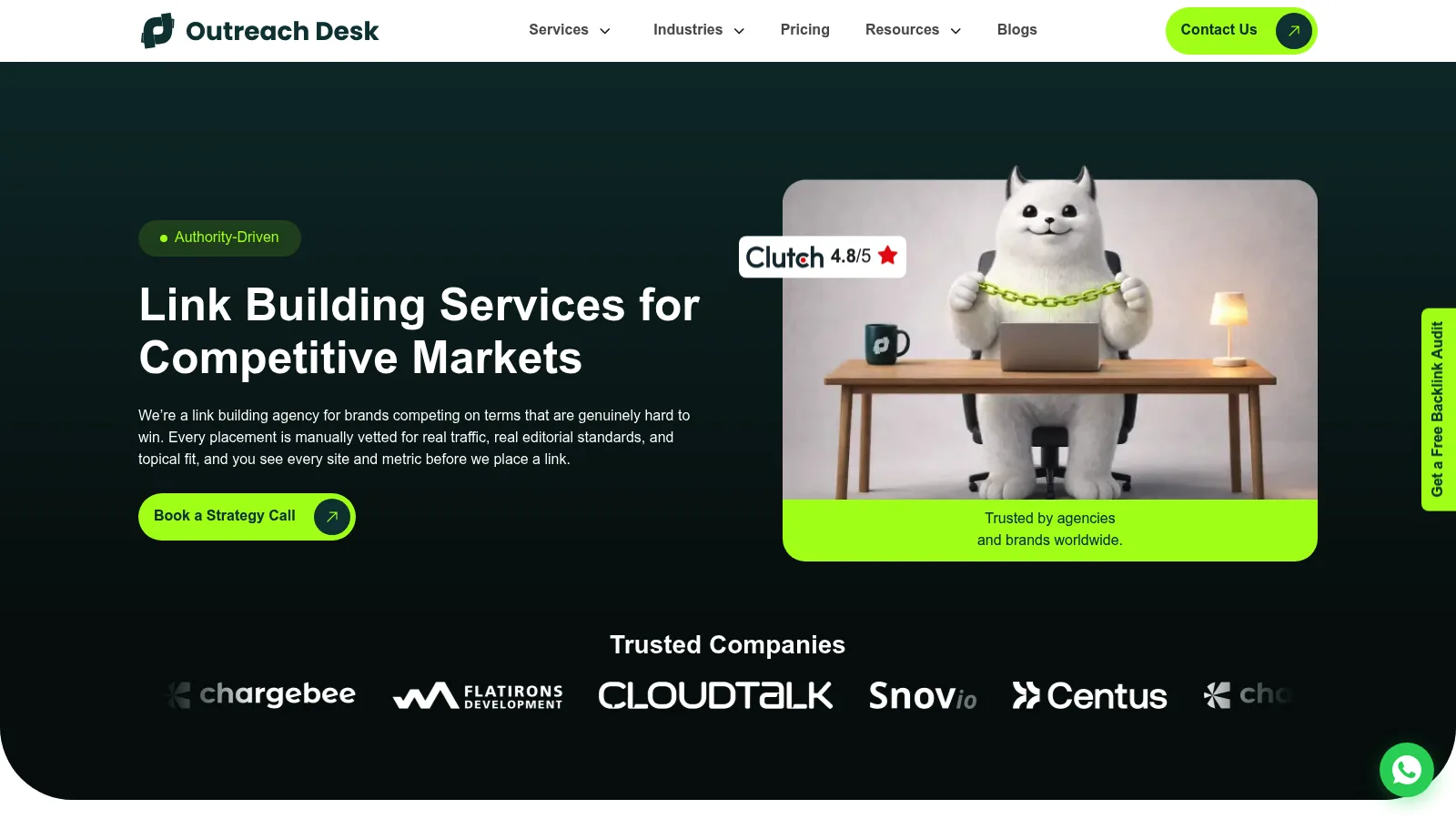Outreach Desk homepage