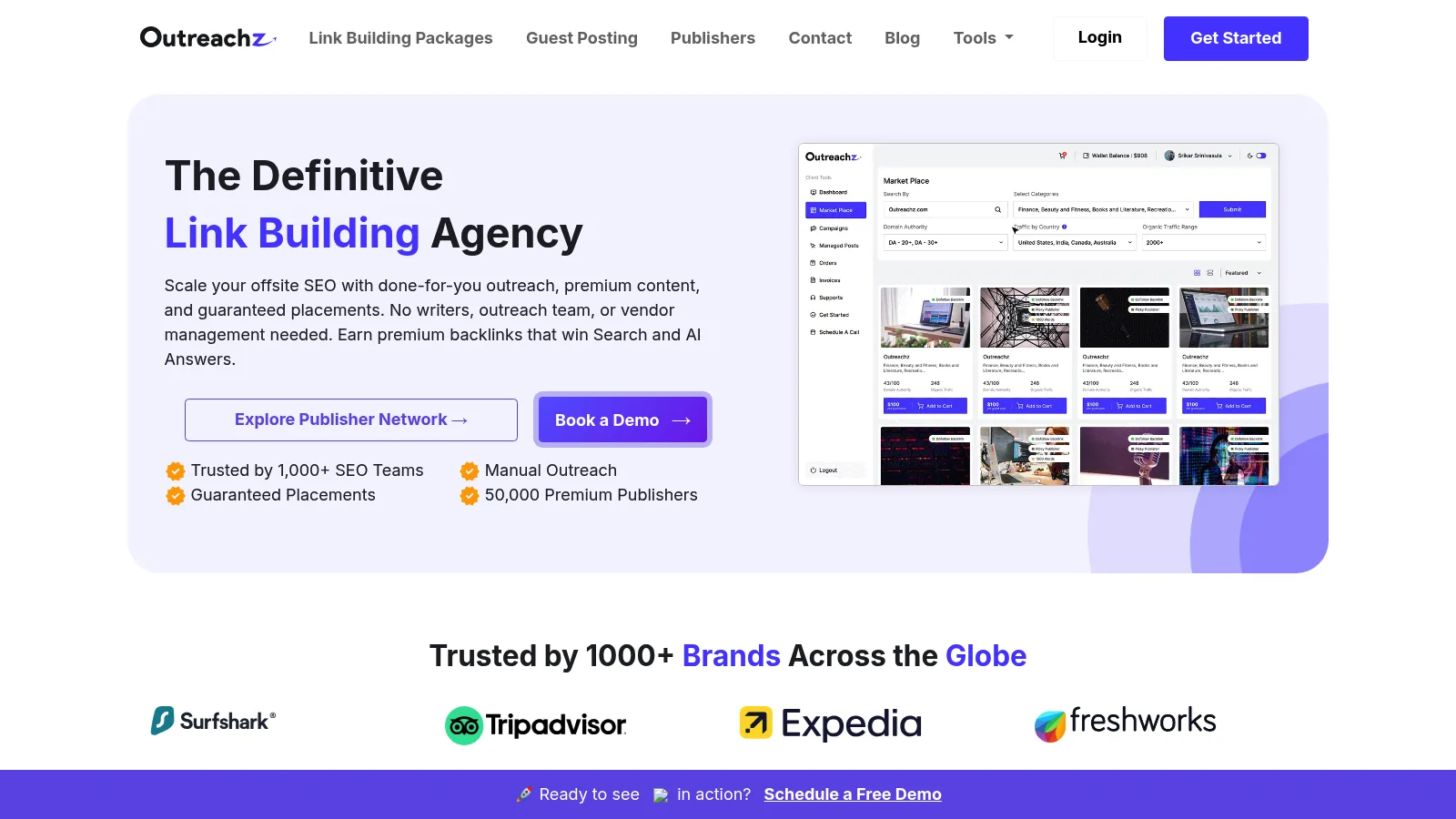 OutreachZ homepage