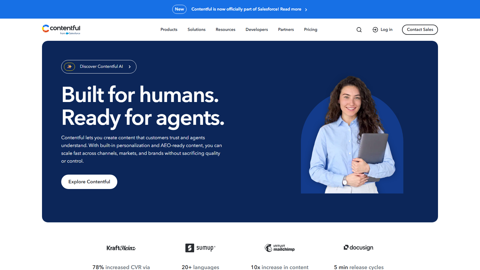 Contentful homepage