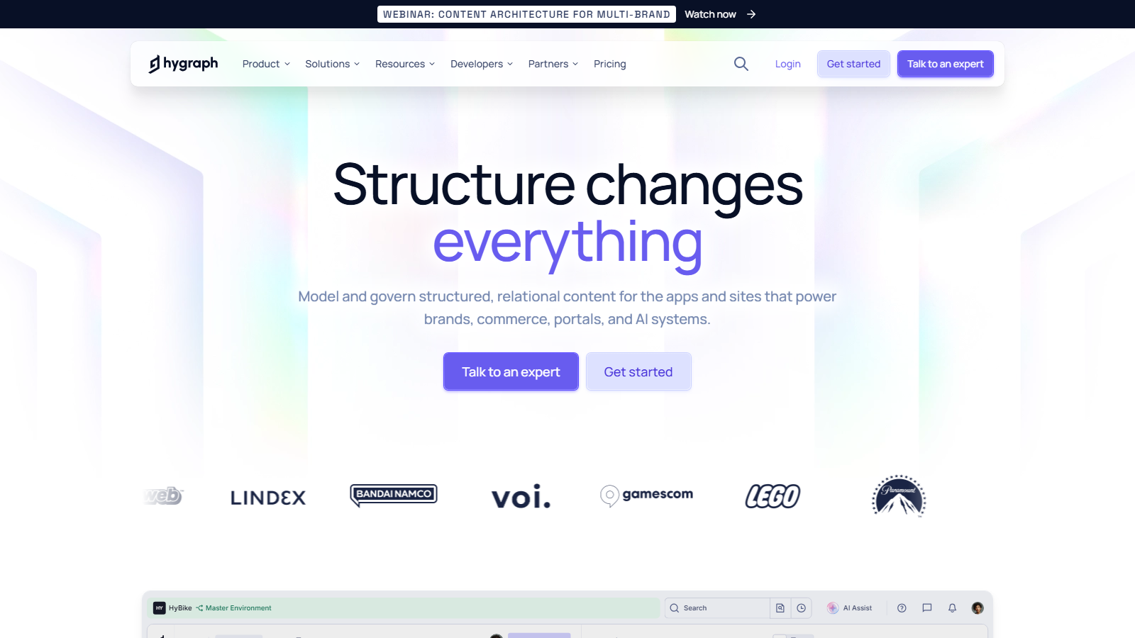 Hygraph homepage