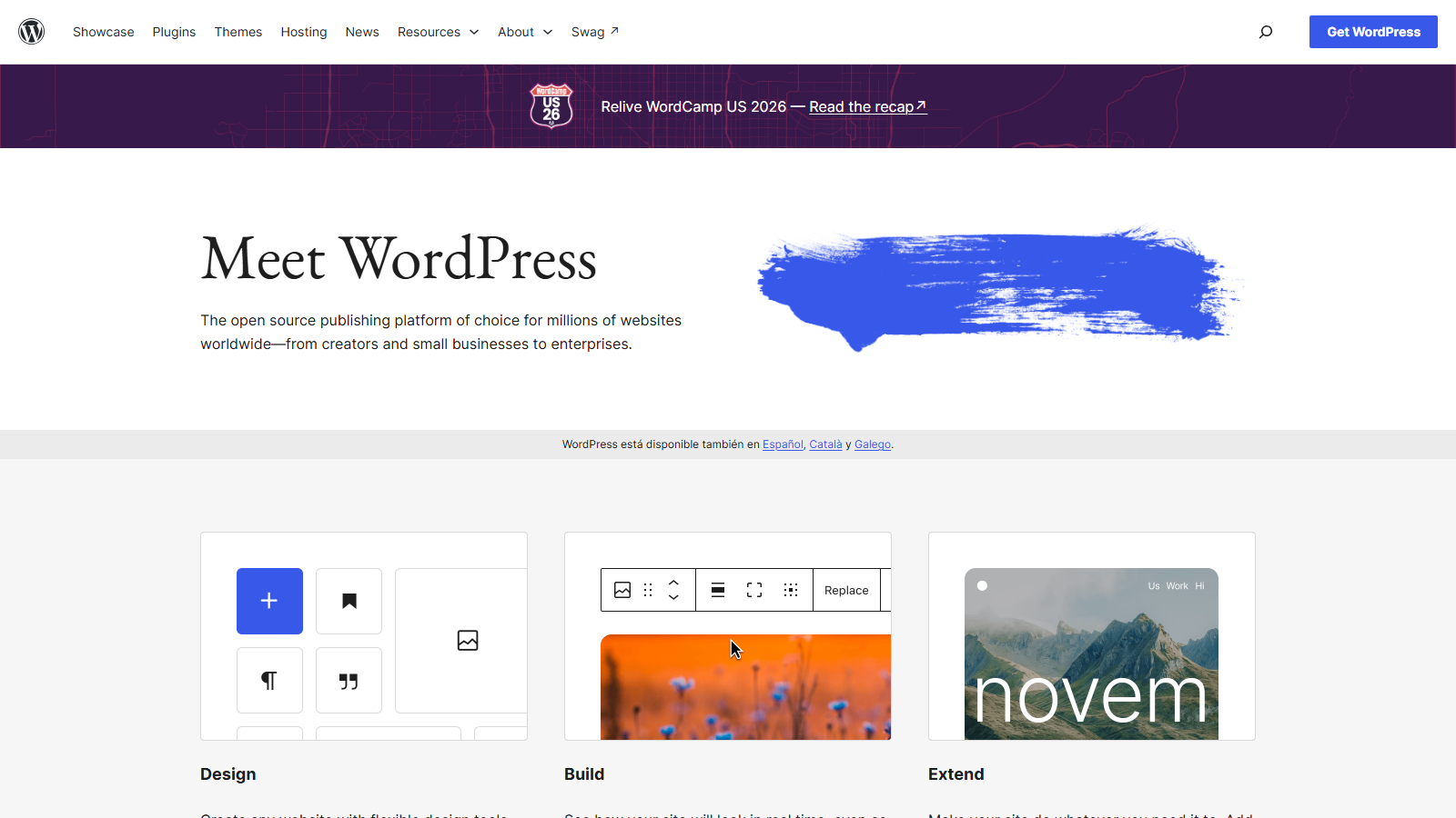 WordPress (headless) homepage