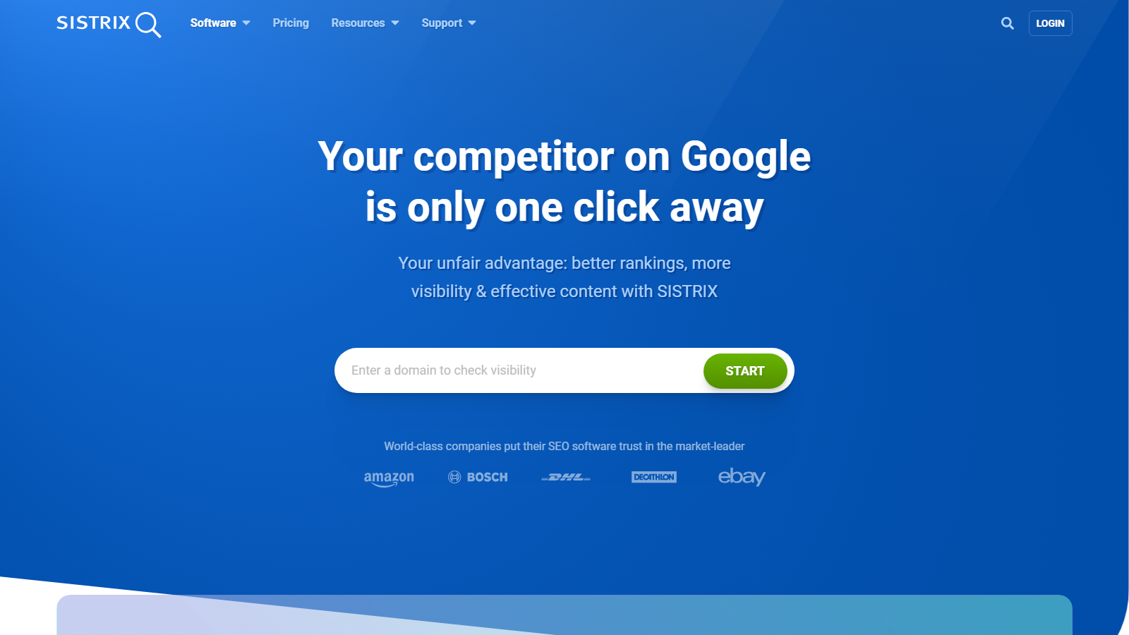 SISTRIX API homepage